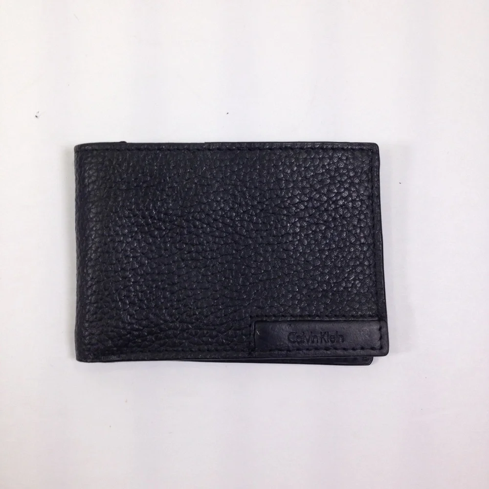 Calvin Klein Pebbled Leather Bifold Wallet